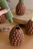 KALALOU CDV2127 CERAMIC PINECONE TAPER CANDLE HOLDERS