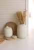 KALALOU CPH3525 SET OF TWO WHITE CERAMIC CANISTERS