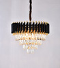 BETHEL INTERNATIONAL GL410C20B 40-Light Chandelier, Black & Gold