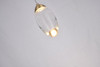 BETHEL INTERNATIONAL OCH04P7BR 8-Light LED Pendant, Brass