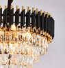 BETHEL INTERNATIONAL GL411C24B 40-Light Chandelier, Black & Gold