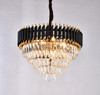 BETHEL INTERNATIONAL GL411C24B 40-Light Chandelier, Black & Gold