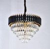 BETHEL INTERNATIONAL GL411C24B 40-Light Chandelier, Black & Gold