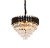 BETHEL INTERNATIONAL GL411C24B 40-Light Chandelier, Black & Gold