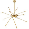 CWI LIGHTING 1375P43-6-602 Oskil LED Integrated Chandelier With Satin Gold Finish