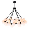 CWI LIGHTING 1020P39-45-101 Arya 45 Light Chandelier With Black Finish