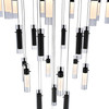 CWI LIGHTING 1606P33-37-101 Olinda LED Integrated Black Chandelier