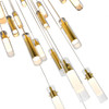 CWI LIGHTING 1606P33-37-602 Olinda LED Integrated Satin Gold Chandelier