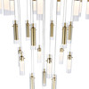 CWI LIGHTING 1606P33-37-602 Olinda LED Integrated Satin Gold Chandelier