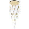 CWI LIGHTING 1606P33-37-602 Olinda LED Integrated Satin Gold Chandelier