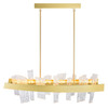 CWI LIGHTING 1246P39-602 Guadiana 39 in LED Satin Gold Chandelier