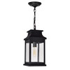 CWI LIGHTING 0418P7S-1 Milford 1 Light Outdoor Black Pendant