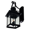 CWI LIGHTING 0416W9-B-2-101 Cleveland 2 Light Black Outdoor Wall Light