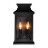 CWI LIGHTING 0418W7S-2 Milford 2 Light Outdoor Black Wall Lantern