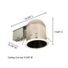 JESCO Lighting RLH-6015R-IC-40 14.4W 6" Aperture Remodeling - IC Airtight, 4000K RLH-6015R-IC-4080