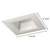 JESCO Lighting RLT-6003-WH-WH 6" Standard Square Step BaffleTrim, White RLT-6003-WHWH