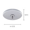 JESCO Lighting QAC-1C-RTCH Ceiling Mono & Multipoints, Chrome QAC-1C-RT-CH