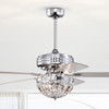 WAREHOUSE OF TIFFANY'S AY01Y01CR Alora 52 in. 3-Light Indoor Polished Chrome Finish Ceiling Fan with Light Kit