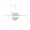 WAREHOUSE OF TIFFANY'S AY01Y01CR Alora 52 in. 3-Light Indoor Polished Chrome Finish Ceiling Fan with Light Kit