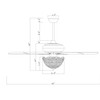 WAREHOUSE OF TIFFANY'S AY15Y15CR Araceli 52 in. 3-Light Indoor Chrome Finish Ceiling Fan with Light Kit and Remote