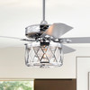 WAREHOUSE OF TIFFANY'S AL02P01CH Cadella 52 in. 2-Light Indoor Chrome Finish Ceiling Fan with Light Kit and Remote