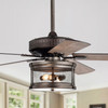 WAREHOUSE OF TIFFANY'S AL01P01GR Cadence 52 in. 2-Light Indoor Bronze Finish Ceiling Fan with Light Kit and Remote