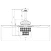 WAREHOUSE OF TIFFANY'S AL03P01CH Caderina 52 in. 4-Light Indoor Chrome Finish Ceiling Fan with Light Kit and Remote