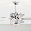 WAREHOUSE OF TIFFANY'S AY16Y16CR Callen 52 in. 3-Light Indoor Chrome Finish Ceiling Fan with Light Kit