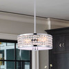 WAREHOUSE OF TIFFANY'S 6002/2P Eudocia 13 in. 2-Light Indoor Polished Chrome Finish Chandelier with Light Kit