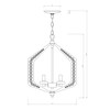 WAREHOUSE OF TIFFANY'S 6007/4C Germana 14 in. 4-Light Indoor Faux Wood Grain Finish Chandelier with Light Kit