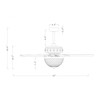 WAREHOUSE OF TIFFANY'S AW01W03CR Itzel 52 in. 2-Light Indoor Chrome Finish Chandelier with Light Kit