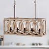 WAREHOUSE OF TIFFANY'S PD035/5RI Laurentina 30 in. 5-Light Indoor Faux Wood Grain Finish Chandelier with Light Kit