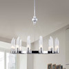 WAREHOUSE OF TIFFANY'S FD10013/12CH Leonie 32 in. 12-Light Indoor Chrome Finish Chandelier with Light Kit