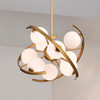 WAREHOUSE OF TIFFANY'S FD10030/9GC Melita 19 in. 9-Light Indoor Matte Gold Finish Chandelier with Light Kit