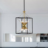 WAREHOUSE OF TIFFANY'S FD10023/9KB Snowgaze 12 in. 9-Light Indoor Matte Black and Gold Finish Chandelier with Light Kit