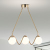 WAREHOUSE OF TIFFANY'S FD10033/3BS Willow 20 in. 3-Light Indoor Brass Finish Chandelier with Light Kit