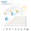 JESCO LIGHTING SG250-60-SWC-WH 60 Inch LED Linkable Rigid Linear with Adjustable Color Temperature