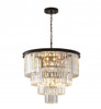 BETHEL INTERNATIONAL LA82C24B 12-Light Chandelier, Black