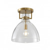 BETHEL INTERNATIONAL LC02FM14BR 1-Light Semi Flush Mount, Gold