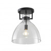 BETHEL INTERNATIONAL LC02FM14BLK 1-Light Semi Flush Mount, Black