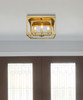 Z-LITE 3038F-RB 4 Light Flush Mount, Rubbed Brass