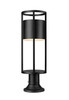 Z-LITE 517PHM-553PM-BK-LED 1 Light Outdoor Pier Mounted Fixture, Black