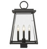 Z-LITE 521PHBS-BK 4 Light Outdoor Post Mount Fixture, Black