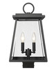 Z-LITE 521PHMS-BK 2 Light Outdoor Post Mount Fixture, Black