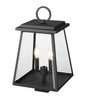 Z-LITE 521PHMS-BK 2 Light Outdoor Post Mount Fixture, Black