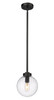 Z-LITE 599P8-BK 1 Light Outdoor Pendant, Black