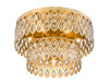 Z-LITE 822F20-HB 9 Light Flush Mount, Heirloom Brass