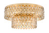 Z-LITE 822F24-HB 12 Light Flush Mount, Heirloom Brass