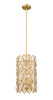 Z-LITE 822P9-HB 3 Light Pendant, Heirloom Brass