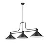 Z-LITE 725-3MB-MB15 3 Light Billiard, Matte Black